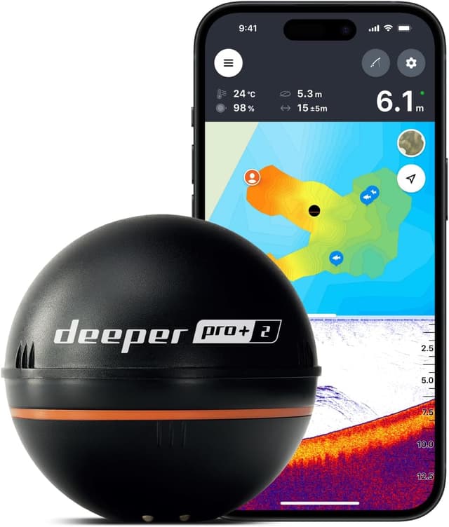 Deeper Pro+ 2 – Bästa med inbyggd GPS – ekolod bäst i test 2026