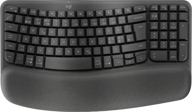 Logitech Wave Keys Graphite – Bästa batteritid – ergonomiskt tangentbord bäst i test 2026