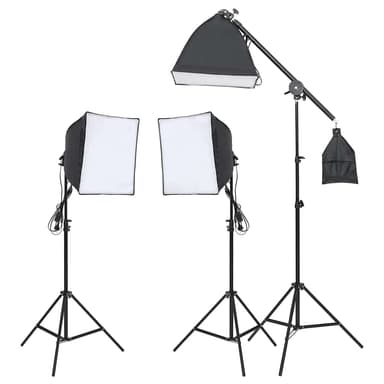 vidaXL Studiobelysning med stativ & softbox