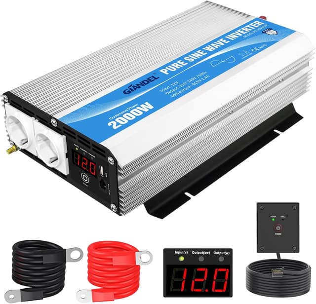 GIANDEL 2000W Inverter – Bäst för litiumbatterier – inverter husbil bäst i test 2026