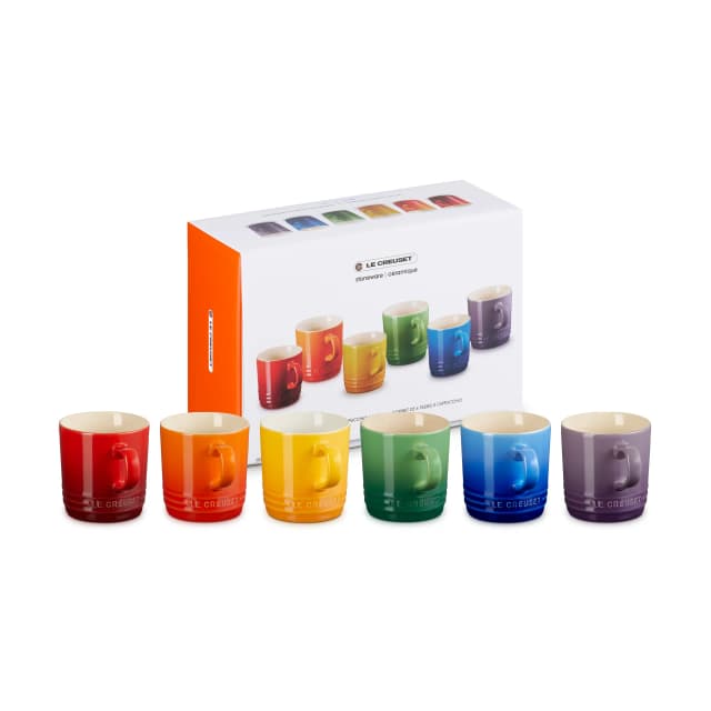 Le Creuset Signature 6-delar Rainbow – Bäst stengods-set – kaffemugg bäst i test 2026