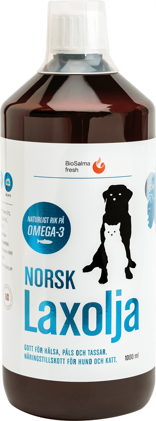 Biosalma 1000 ml – Bästa prisvärda – laxolja för katt bäst i test 2026
