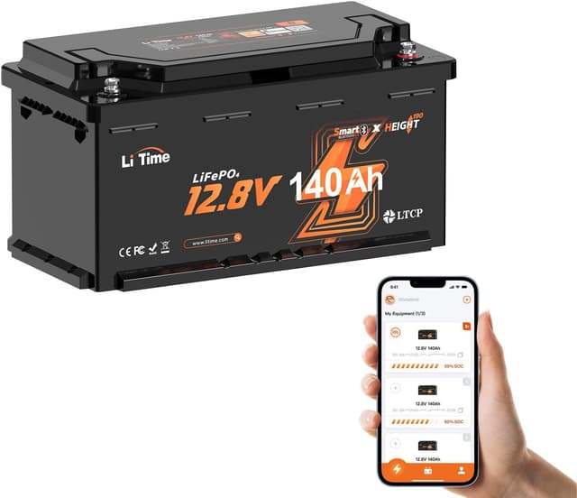 LiTime 12V 140Ah LiFePO4 Bluetooth – Bäst i test – litiumbatteri för husbil bäst i test 2026