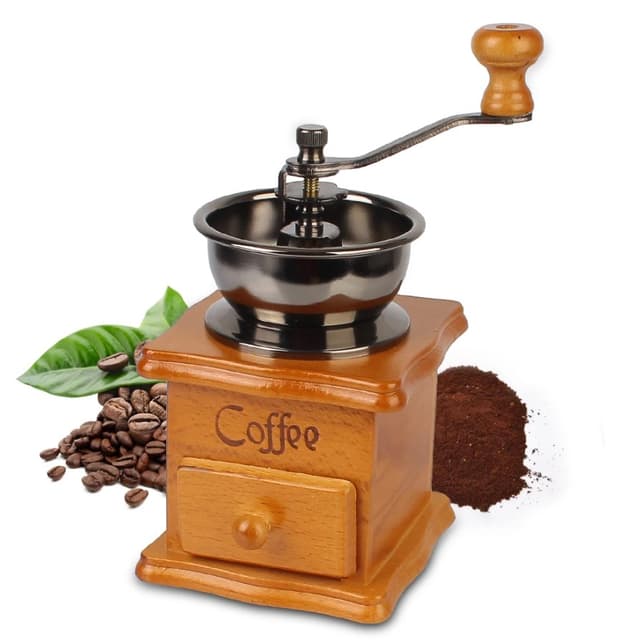 Retro kaffekvarn trä/metall – Bäst retrodesign – manuell kaffekvarn bäst i test 2026