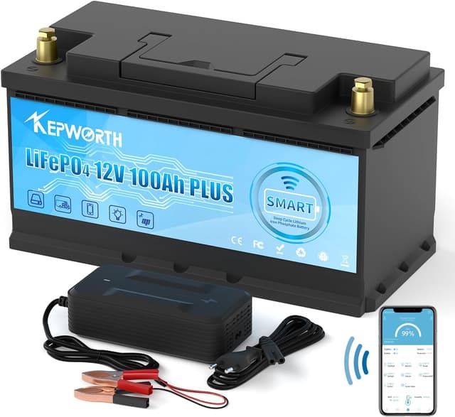 KEPWORTH LiFePO4 100 Ah Bluetooth – Premiumval – marinbatteri bäst i test 2026