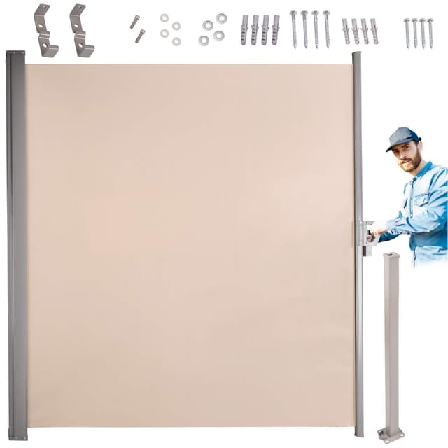 Sidomarkis infällbar 180 cm – Bästa avskärmningslösning – markis bäst i test 2026