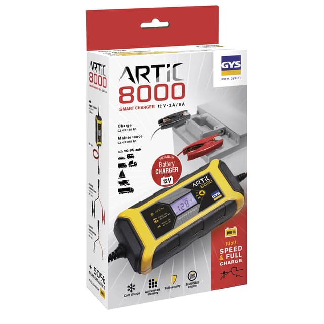 Artic 8000 – Bäst för snabbladdning – mc-batteriladdare bäst i test 2026