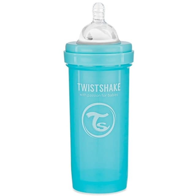 Twistshake Pastel Light Blue 260 ml – Bäst med mixernät – nappflaska anti-kolik bäst i test 2026