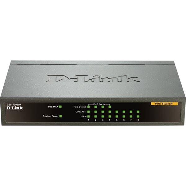 D-Link DES-1008PA 8-port PoE – Bästa PoE-switch – nätverksswitch bäst i test 2026