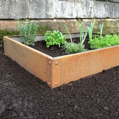 Odlingslåda corten 80×120×20 cm