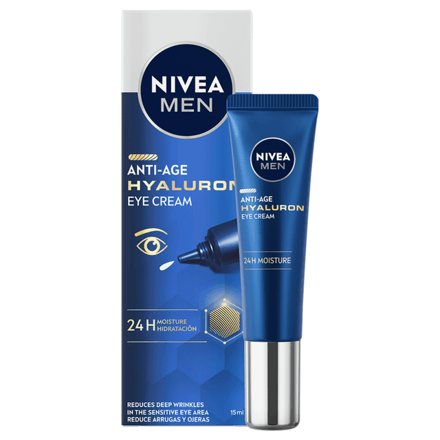 NIVEA MEN Anti Age Hyaluron Eye Cream – Bäst uppstramande effekt – ögonkräm män bäst i test 2026