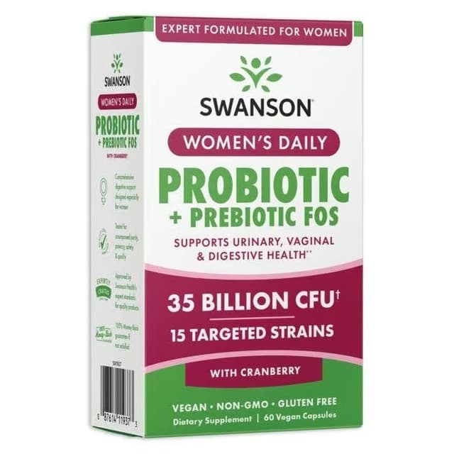 Swanson Women’s Daily Probiotic + Prebiotic – Bäst för kvinnor – prebiotika bäst i test 2026