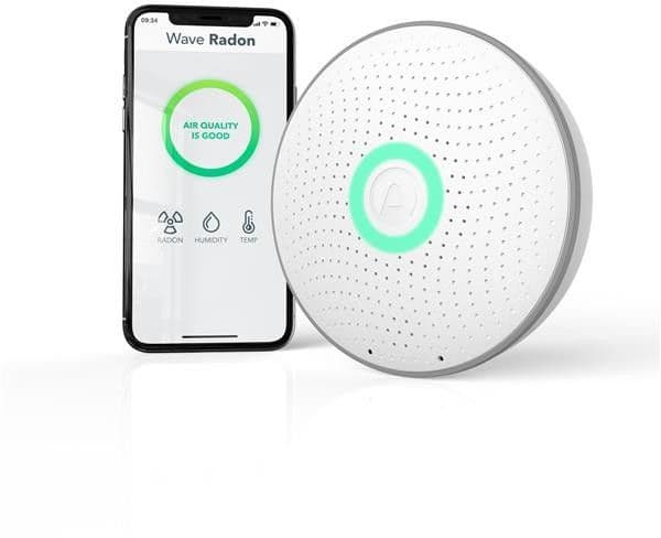 Airthings Wave Radon – Bäst användarvänlighet – radonmätare bäst i test 2026