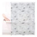 Bladmönstrad duschrullgardin