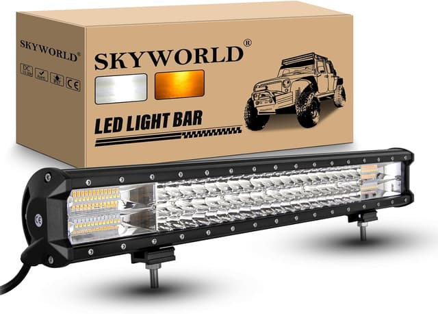 SKYWORLD 58 cm triplerad LED-ljusstång – Budgetval – skoter extraljus bäst i test 2026