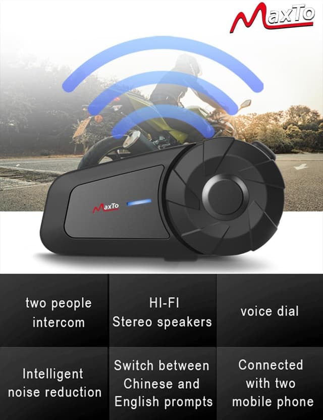 Maxto MX1 – Bästa ljudkvalitet – skoter-intercom bäst i test 2026