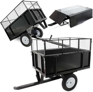 Wiltec Tippbar trädgårdssläpkärra 300 kg