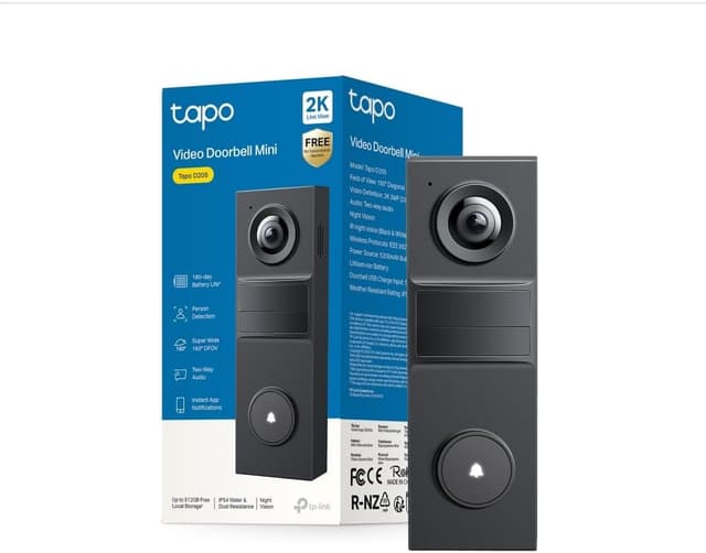 Tapo D205 Videodörrklocka – Bästa för lokal lagring – smart dörrklocka bäst i test 2026