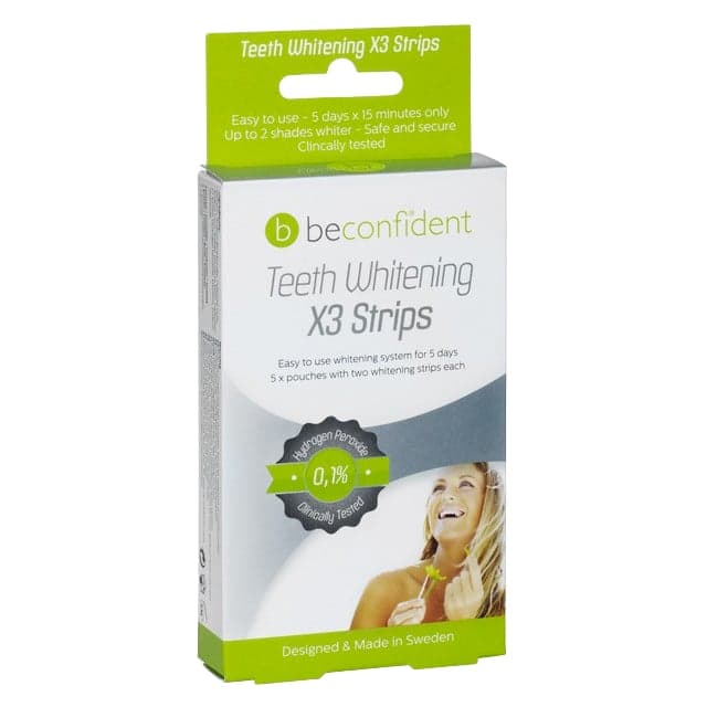 Beconfident X3 Strips 5 par – Budgetval – tandblekning strips bäst i test 2026