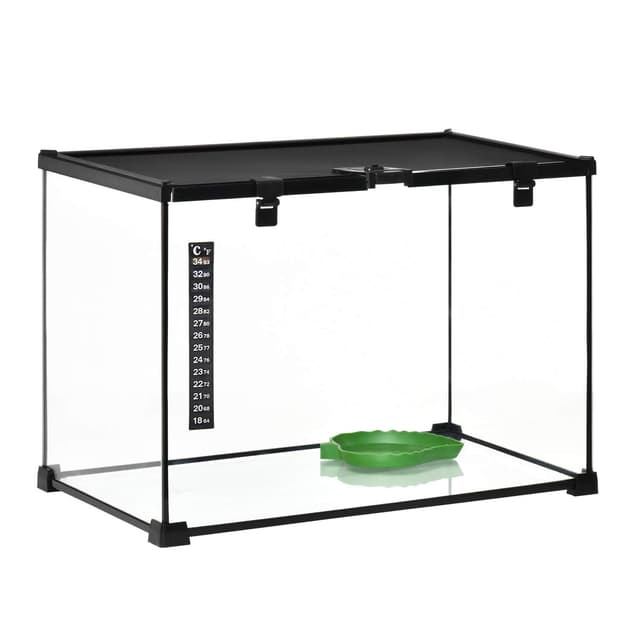 Glasterrarium 50×30×35 cm med termometer – Bäst med inbyggd termometer – terrarium glas bäst i test 2026