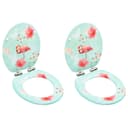 Flamingo-mönstrad toalettsits