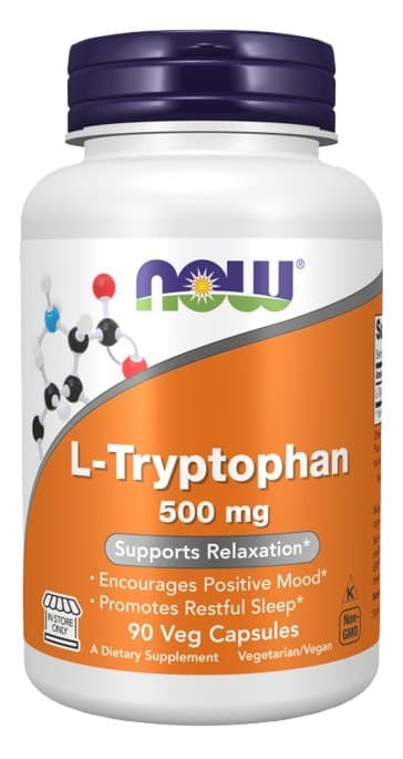 NOW Foods L-Tryptofan 500 mg, 90 kapslar – Bäst i test – tryptofan bäst i test 2026