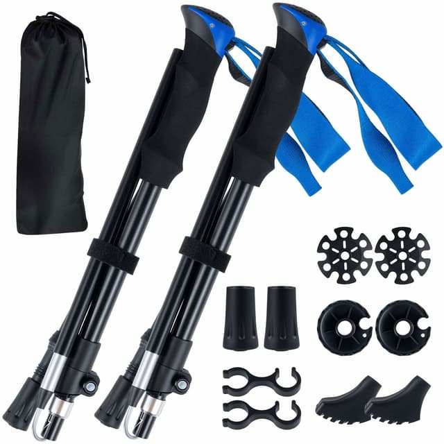 Snabblåsade hopfällbara aluminiumpinnar – Budgetval – vandringsstavar bäst i test 2026