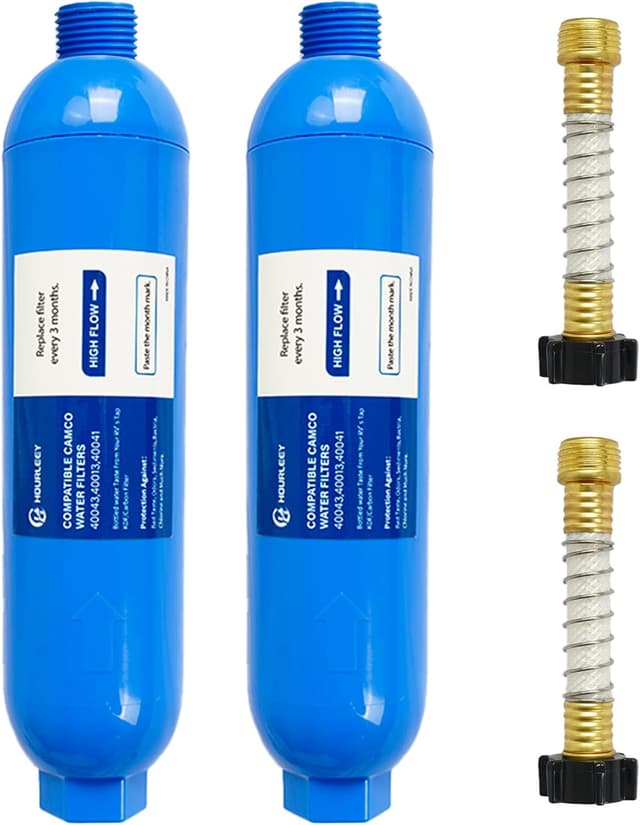 Hourleey RV Inline 2-pack – Bäst för smak – vattenfilter husbil bäst i test 2026