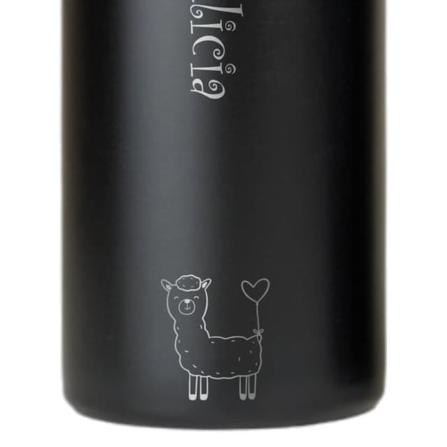 Medgravyr Lama, mattsvart – Bästa personliga – vattenflaska barn bäst i test 2026