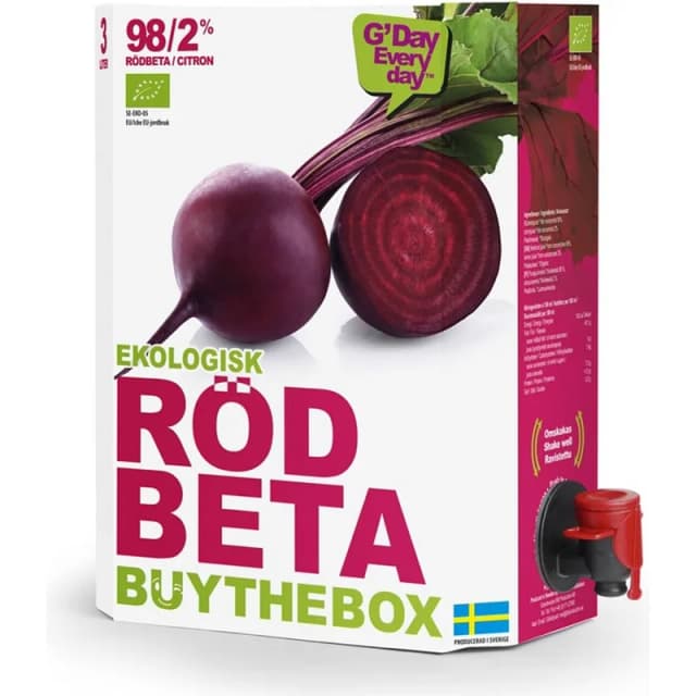 RÅ Ekologisk Rödbetsjuice på Bag-in-Box 300cl – Bäst i test – rödbetsjuice bäst i test 2026
