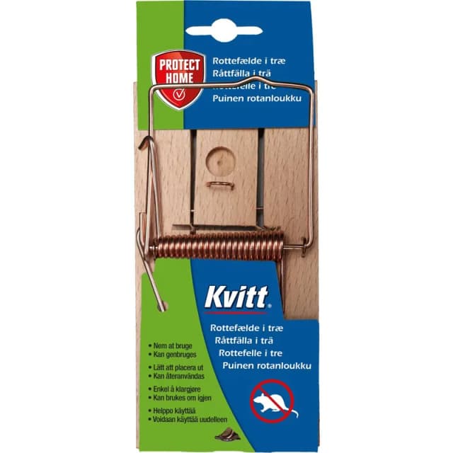 Protect HOME Råttfälla Classic, klassisk träfälla för effektiv och giftfri råttbekämpning, 1 styck – Bäst i test – råttfälla bäst i test 2026