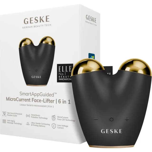 GESKE | SmartAppGuided™ MicroCurrent Face Lifter | 6 i 1 | Ansiktslyft | Hudvårdsenhet | Ansiktslyftning | Anti-aging-enhet | MicroCurrent mot rynkor – Bäst i test – ansiktslyft-apparat bäst i test 2026