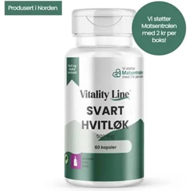 Vitality Line Svart Vitlök 500mg 60 Kapslar