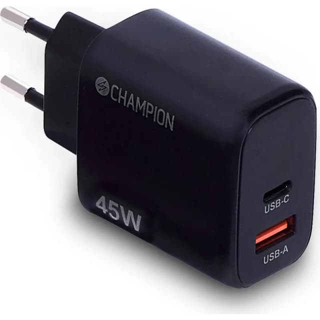 Champion Laddare 45W PD QC Svart – Bäst i test – usb-laddare bäst i test 2026
