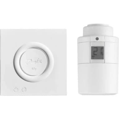 Danfoss Ally starter pack – radiatortermostat och gateway – exakt, smart digital termostat, kompatibel med Amazon Alexa, Google Assistant & Zigbee – app- och röststyrning – Smarthome-enheter